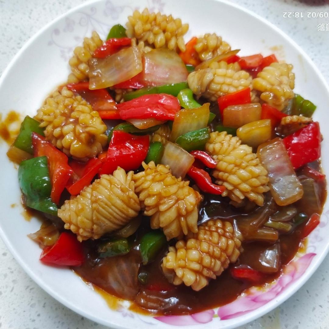 水兵88做的爆炒鱿鱼花