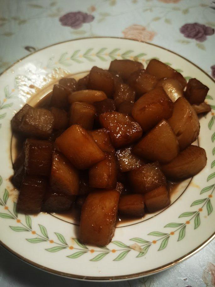 红烧白萝卜块/比肉还好吃的素菜