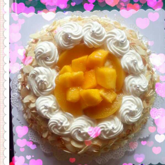 戚风芒果奶油蛋糕