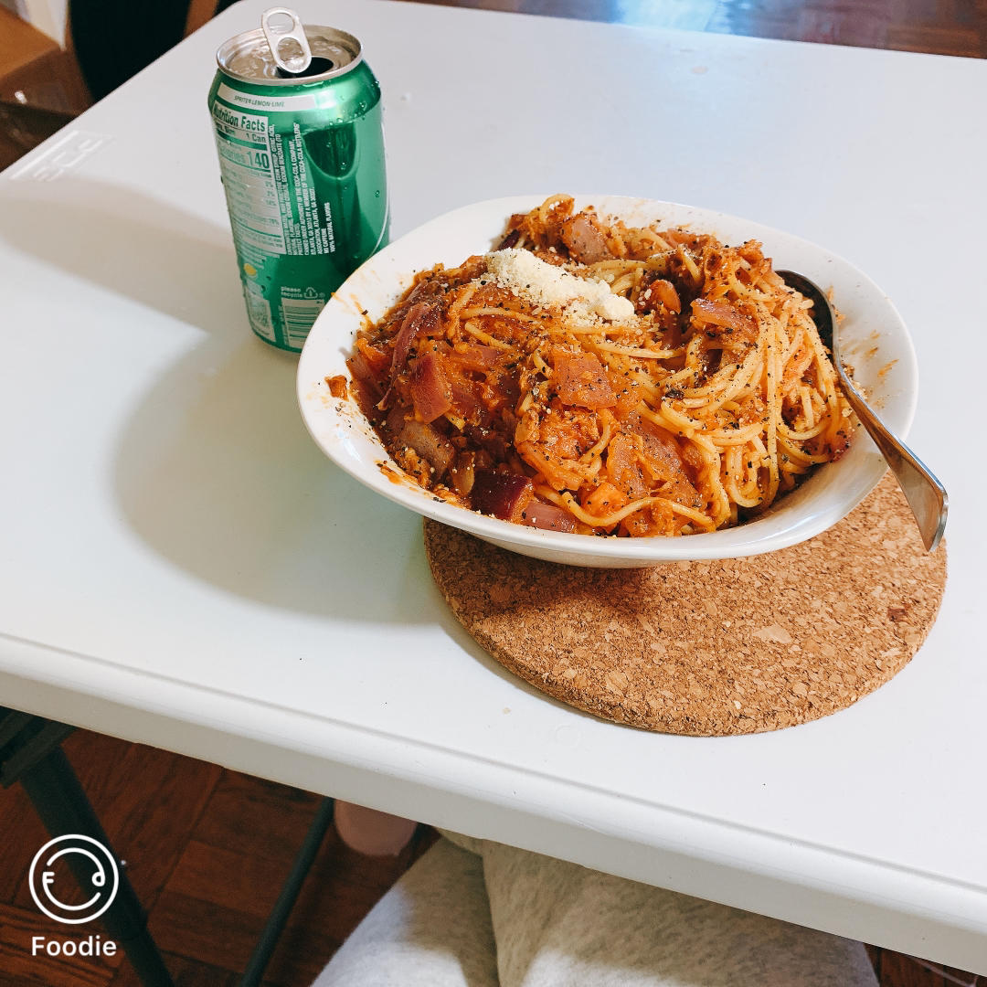 很惊艳的番茄金枪鱼意面