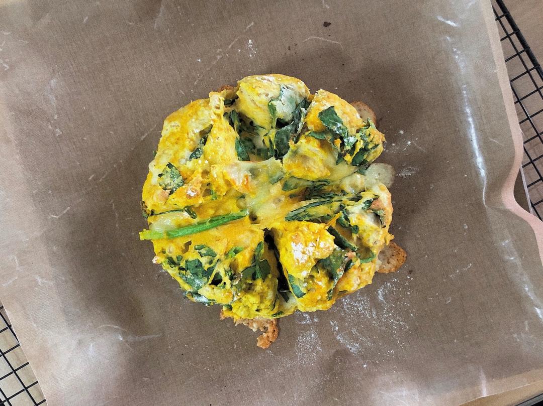 菠菜南瓜奶酪丹波面包丨健康·烘焙
