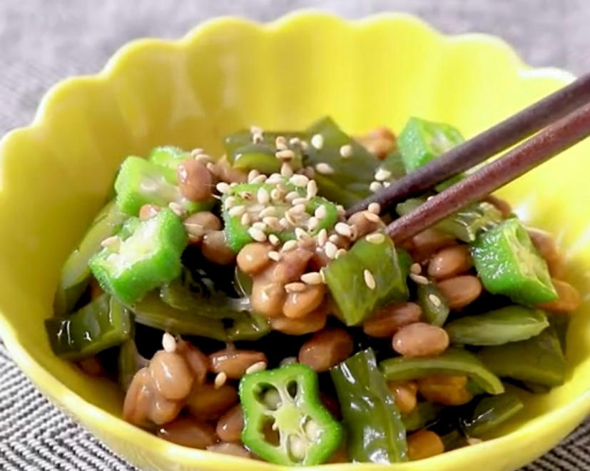 日本小菜：凉拌纳豆海带秋葵