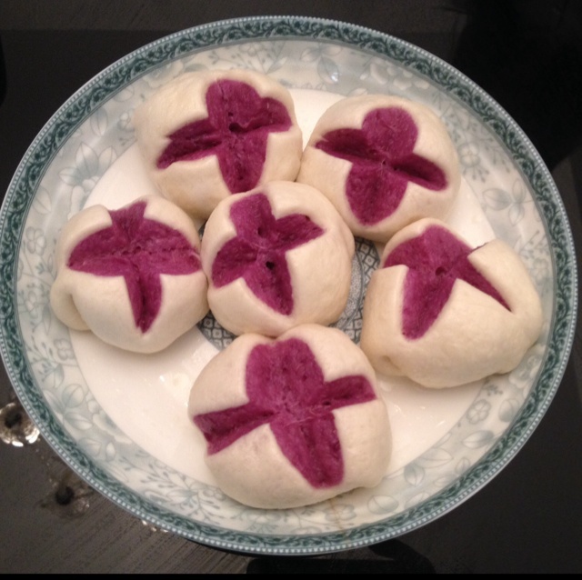 紫薯花开馒头
