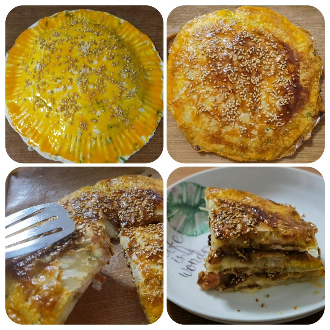 早餐烤箱，超快创意拉丝手抓饼