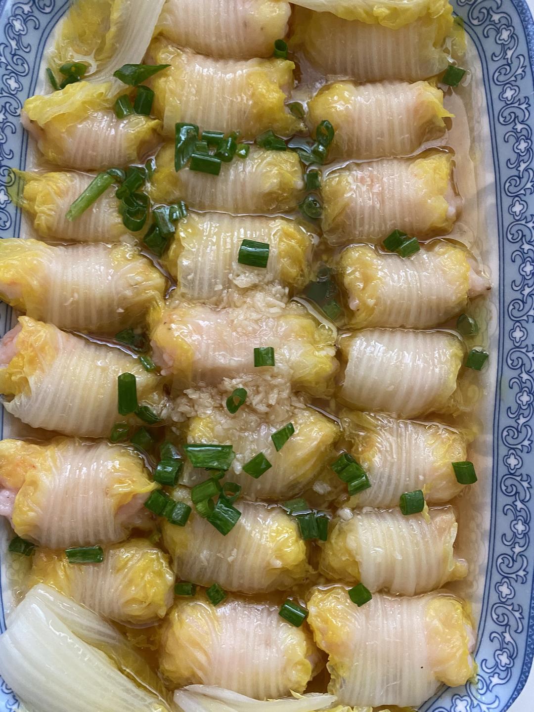 健康白菜酿虾滑