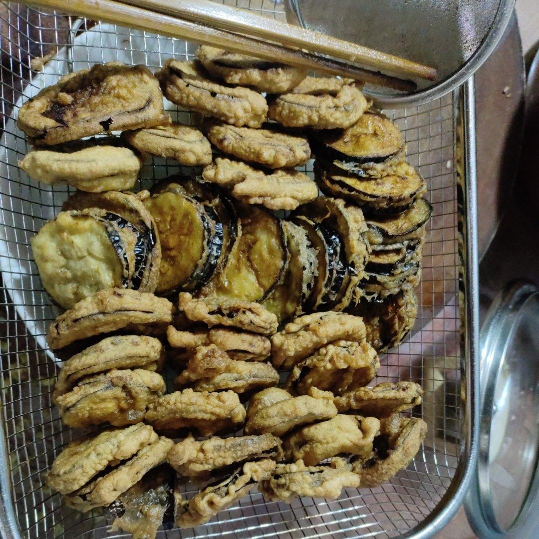 家常主食 炸茄盒 肉馅儿茄子