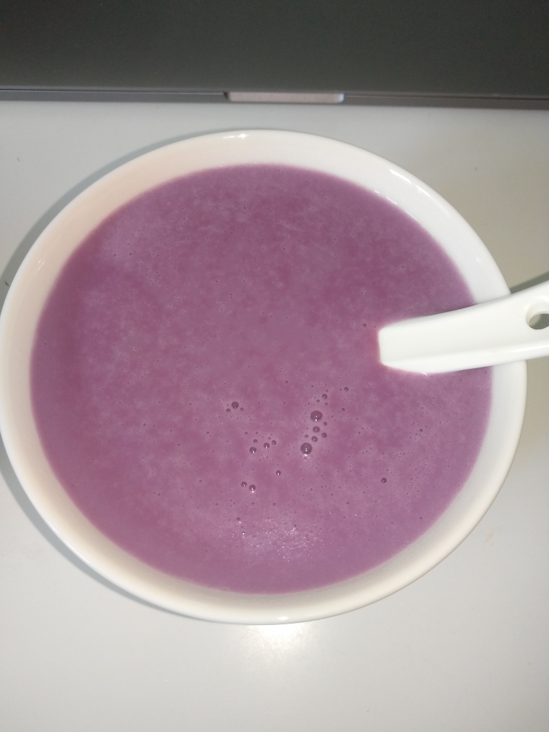 豆浆机紫薯牛奶米糊的做法