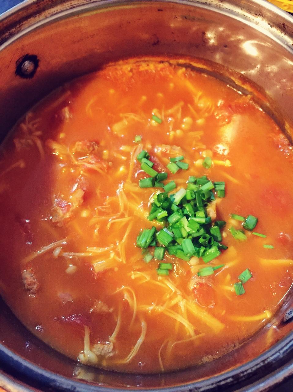 番茄滑牛肉汤
