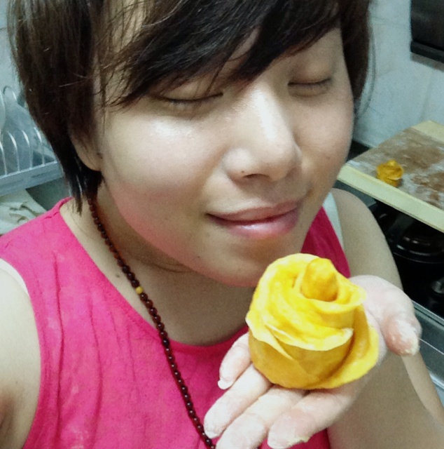 紫薯玫瑰花馒头