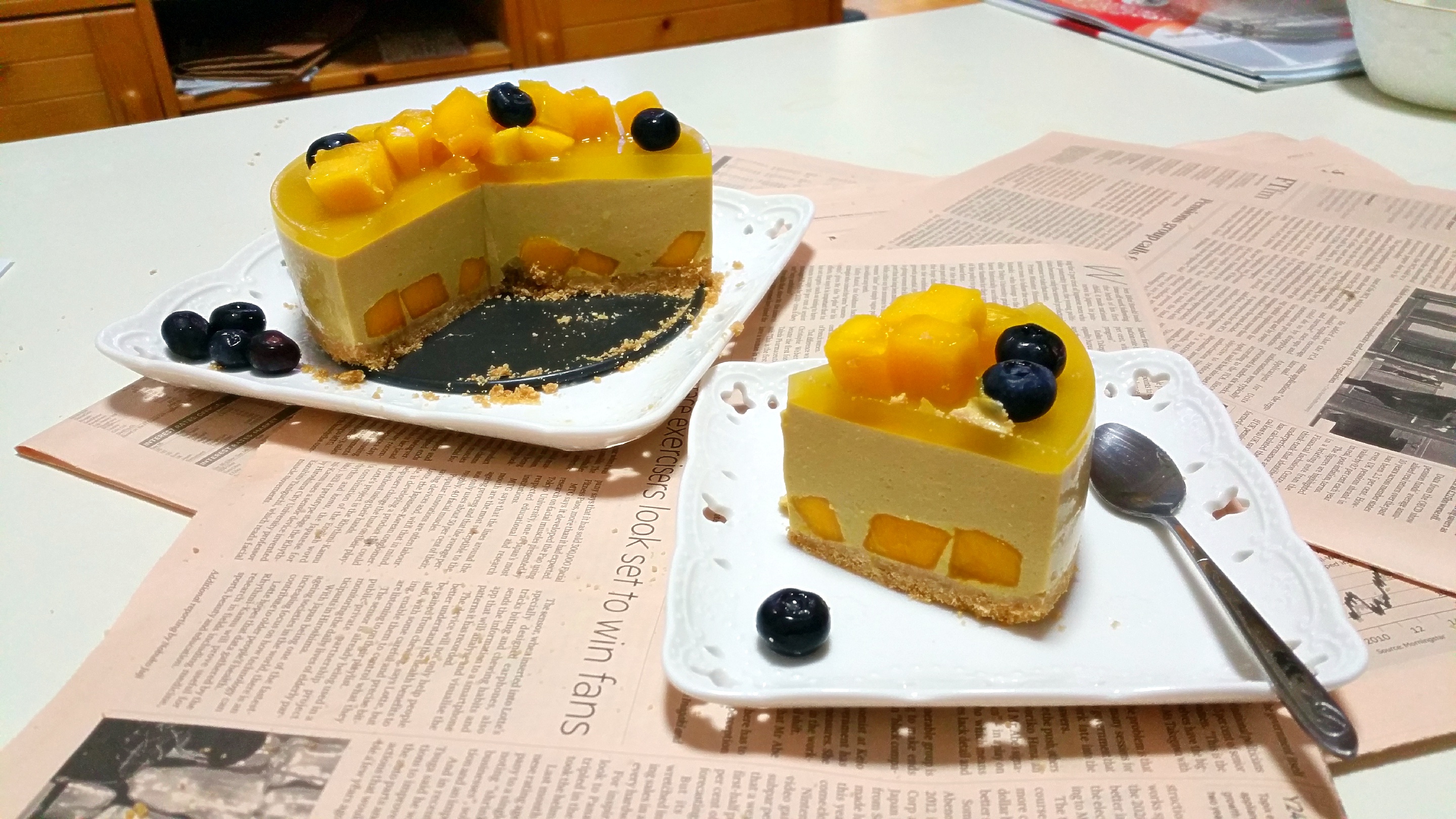 芒果冻芝士蛋糕