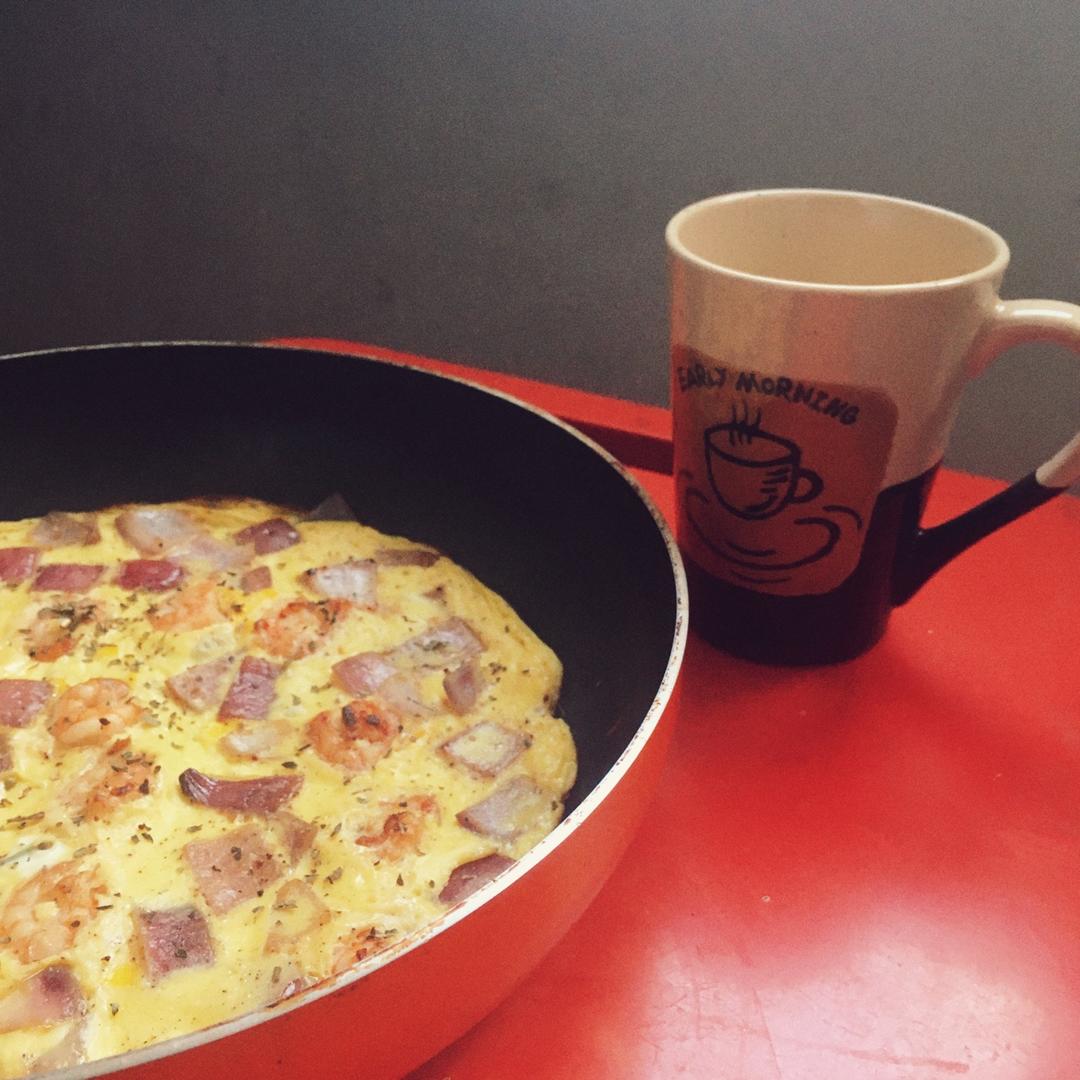 芦笋虾仁早餐蛋饼