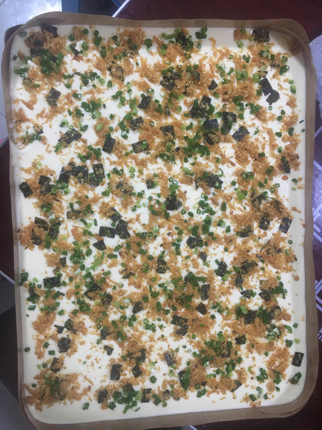 方块香葱肉松蛋糕