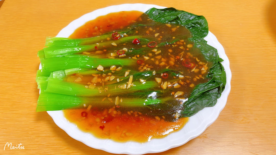 白灼油菜—年夜饭最受欢迎的素菜