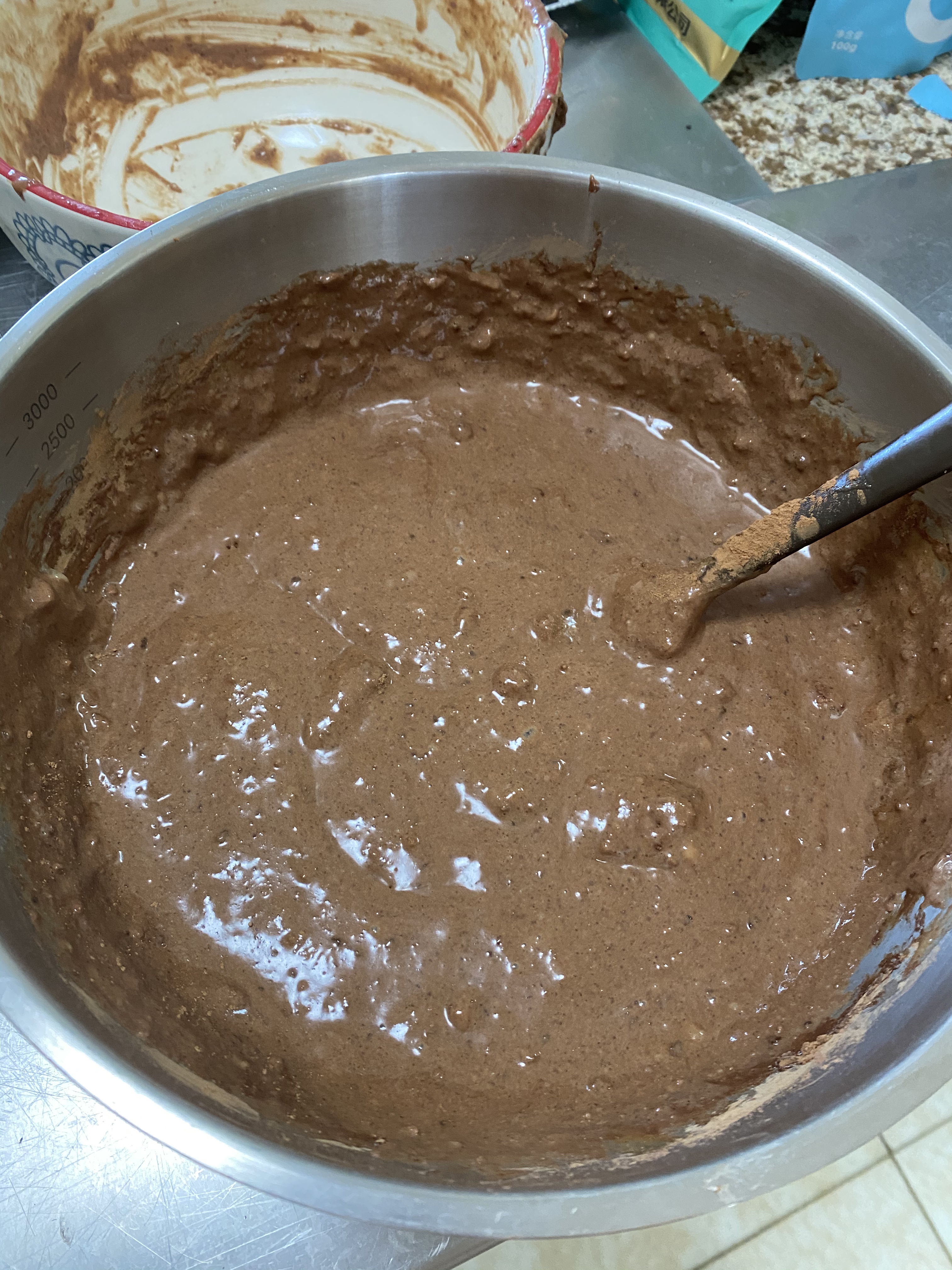 无糖低脂巧克力香蕉核桃蓝莓干蛋糕的做法 步骤4