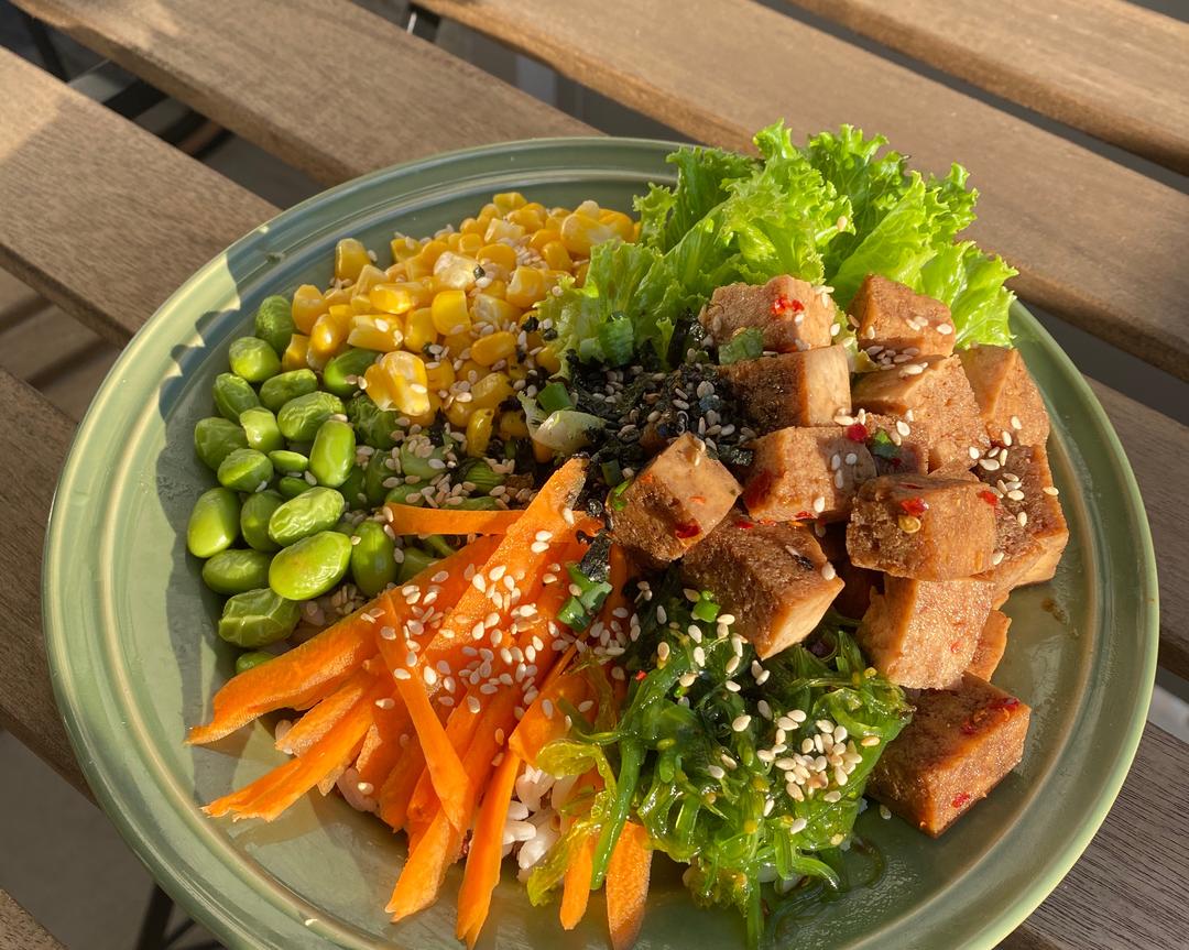 豆腐波奇饭Tofu Poke Bowl的做法