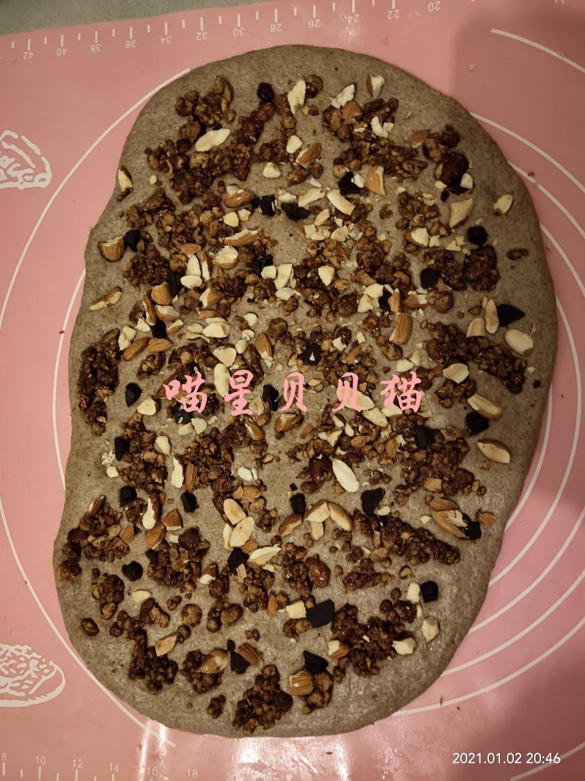 健身轻食：无油无糖高筋黑全麦粉欧包的做法 步骤4