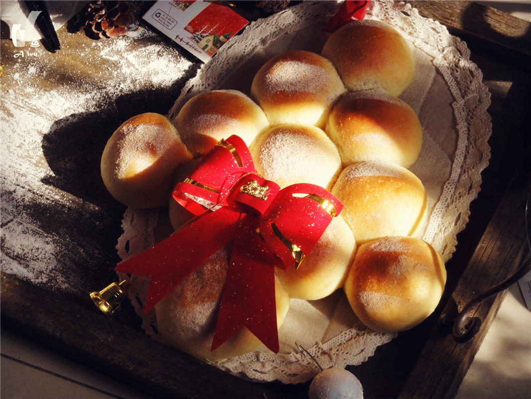 圣诞树面包--焦糖苹果馅儿的做法