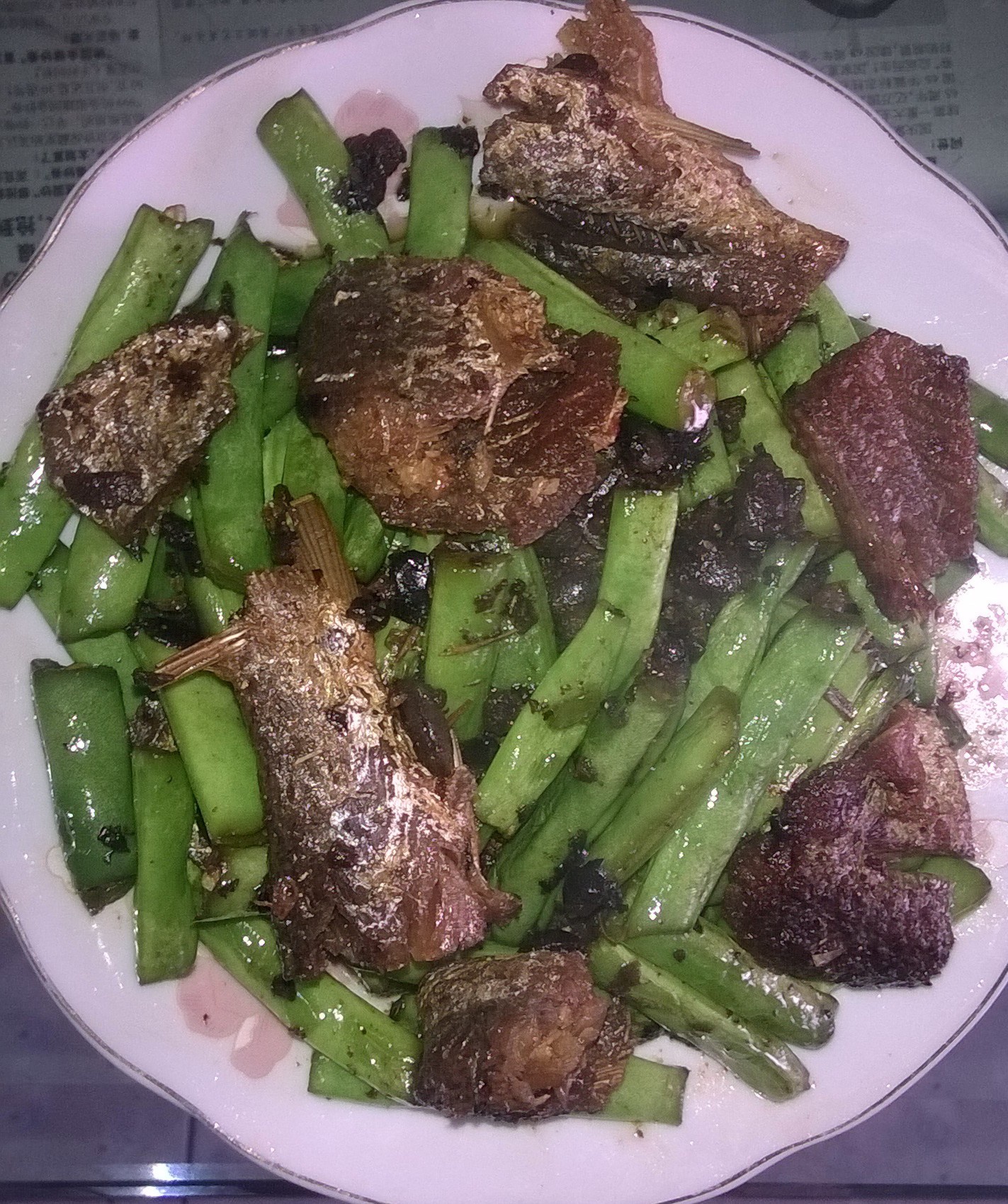 豆豉鲮鱼炒油麦菜