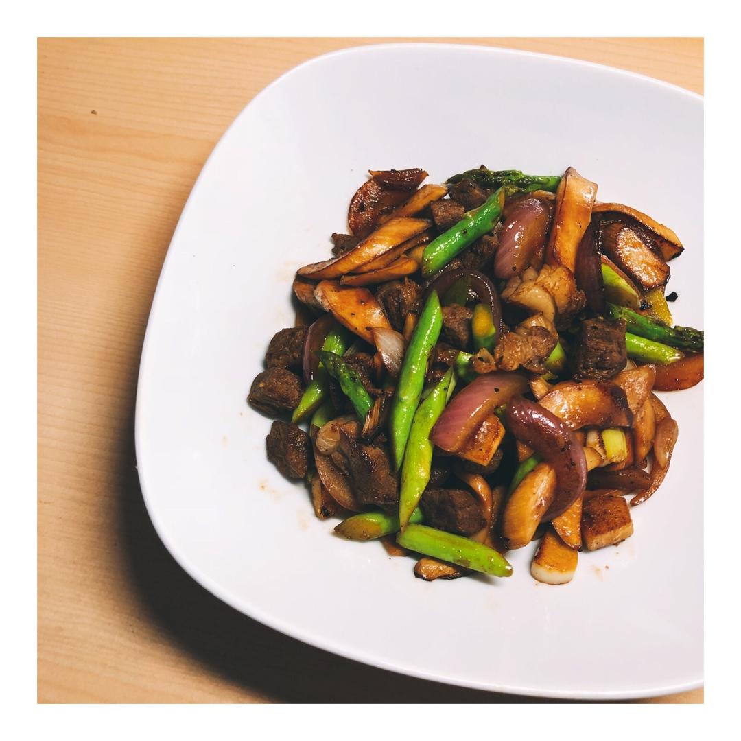 杏鲍菇炒牛肉