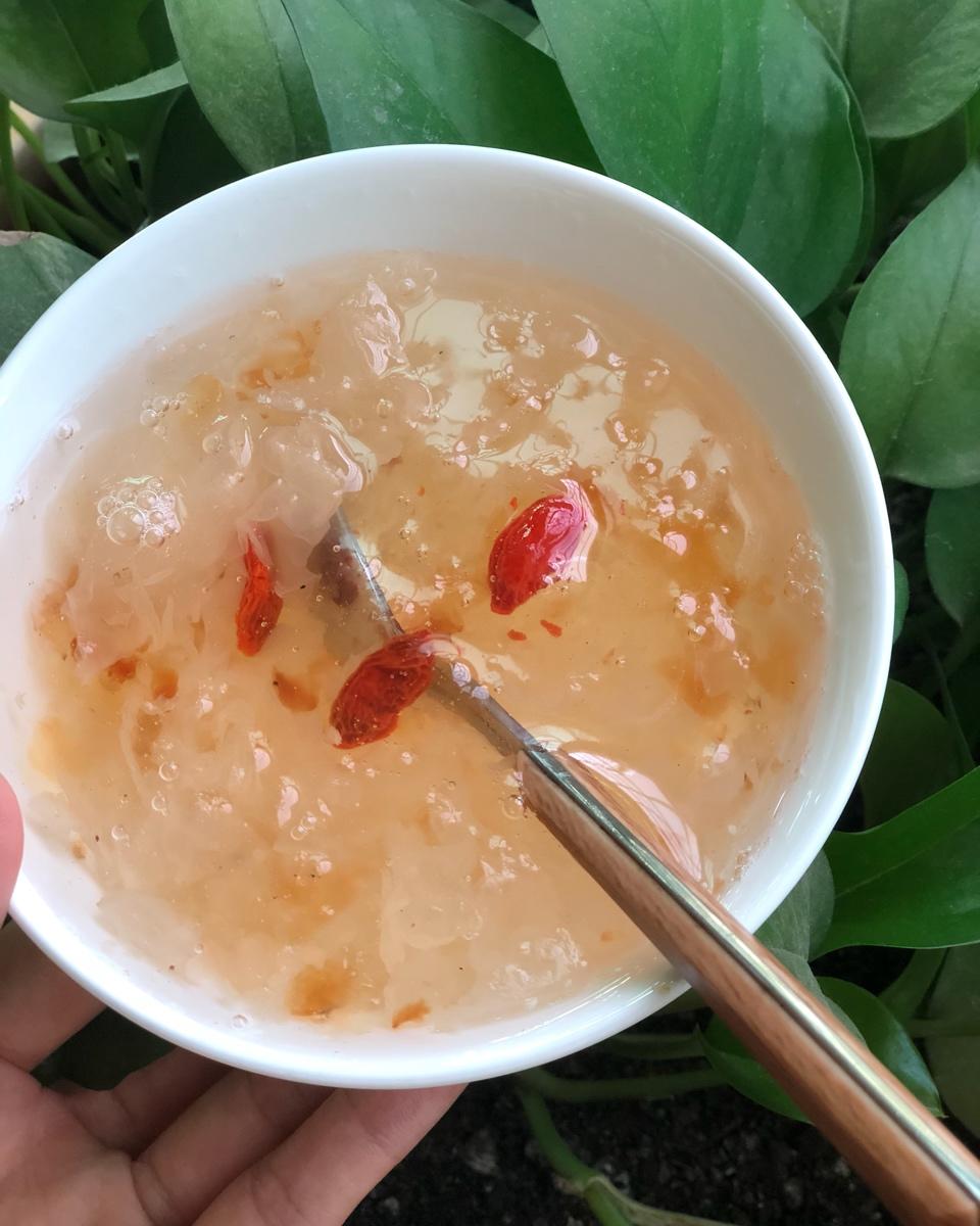 胶原红颜羹（桃胶皂角米银耳汤）