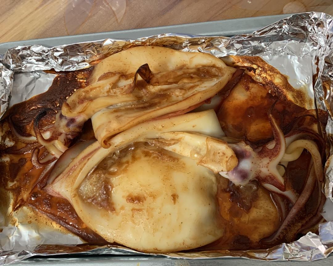 烤新鲜鱿鱼(烤箱版)