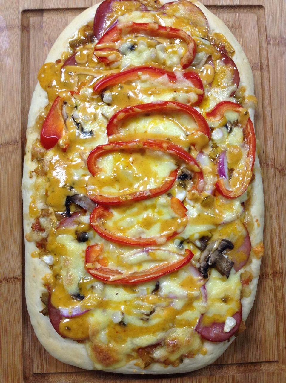 土拨鼠黄芪做的披萨底 pizza dough