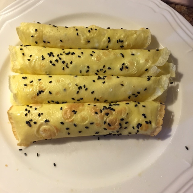 黑芝麻鸡蛋饼
