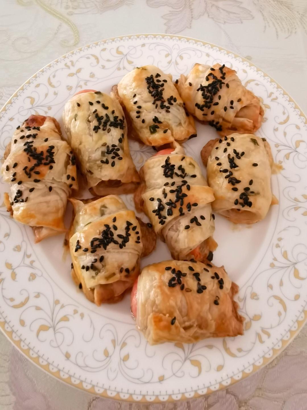 （手抓饼）火腿肠香酥卷——烤箱版