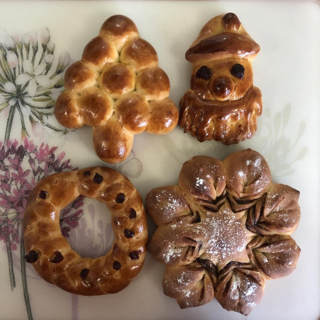 圣诞花环面包