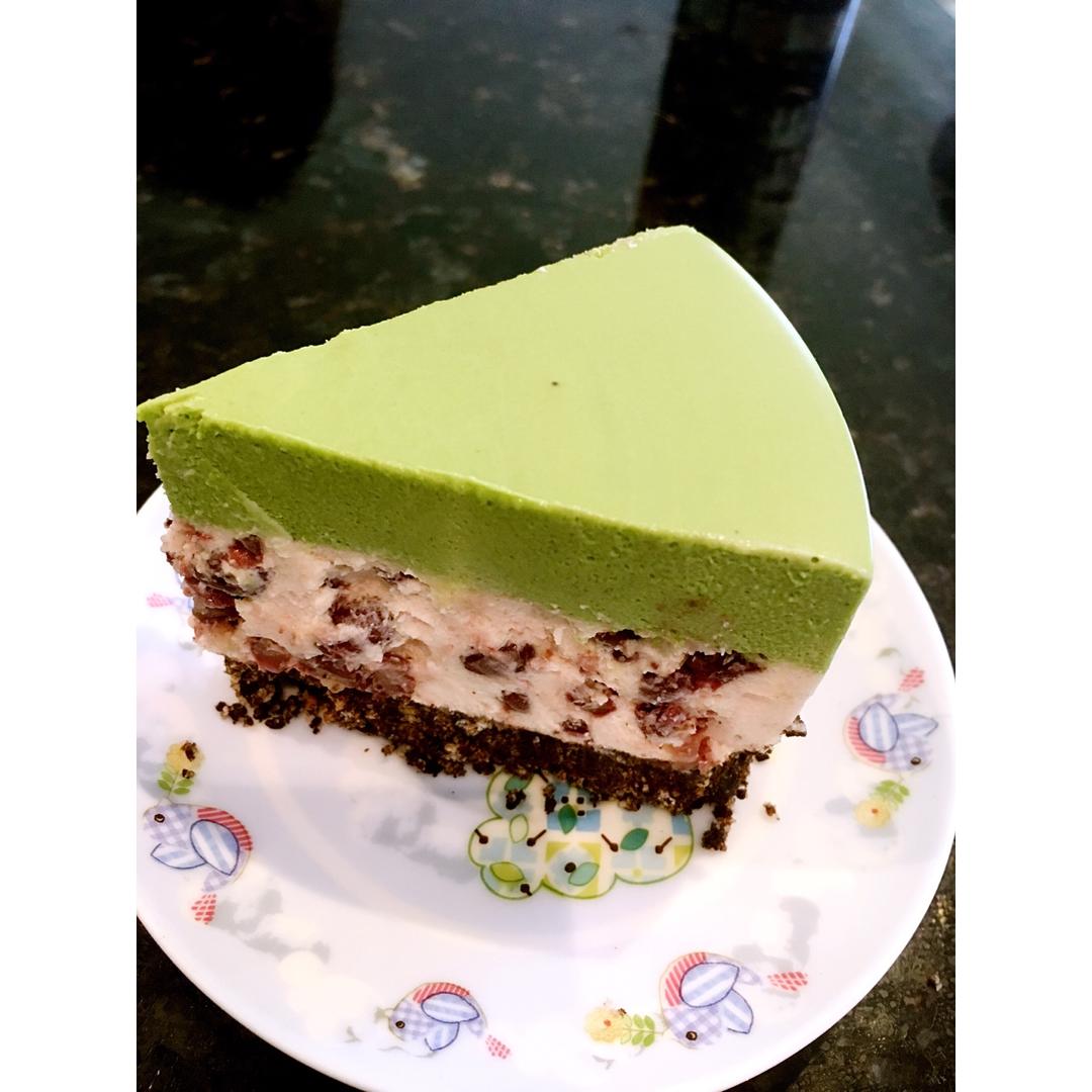 抹茶红豆冻芝士