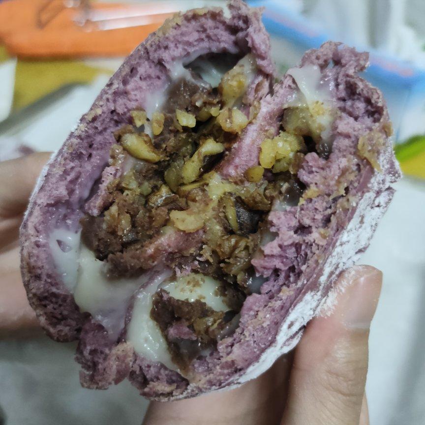 麻薯核桃夹心软欧包