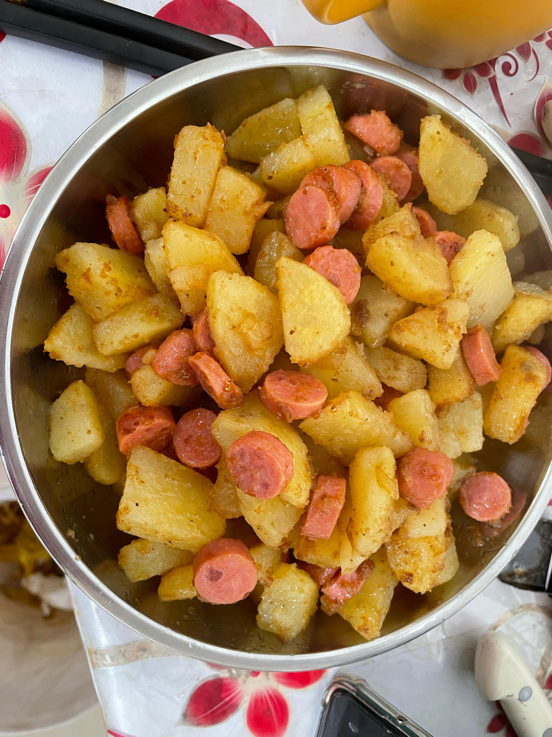 孜然火腿土豆丁