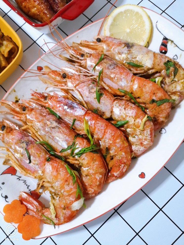 盐烤阿根廷红虾