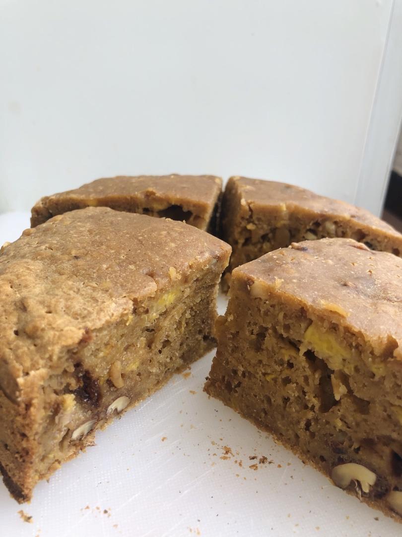 100%全谷物香蕉快手面包丨健康·烘焙