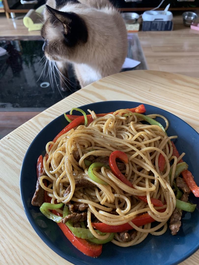 比餐厅好吃的黑椒牛柳意面🍝零失败简单教程