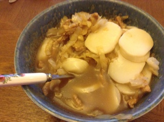 白菜肉丝炒年糕
