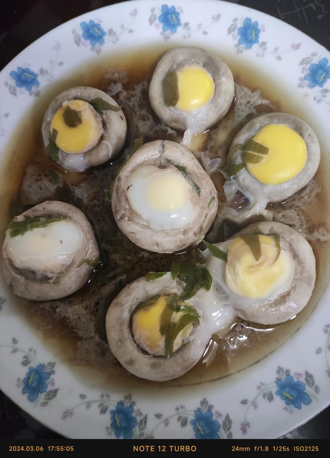 口蘑蒸蛋