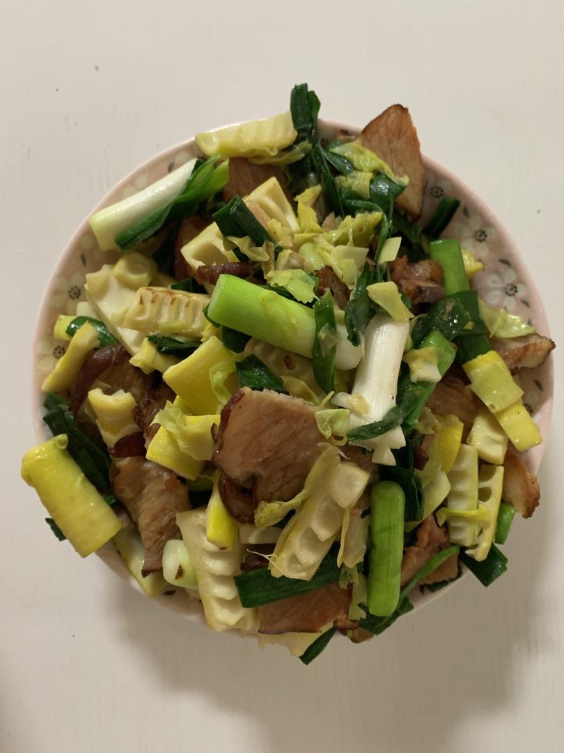 春雷鲜笋炒腊肉（多图，内附详细笋的处理方法）