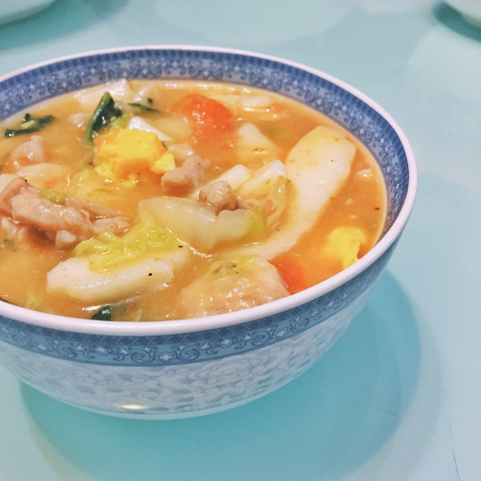杂蔬鸡蛋炒年糕