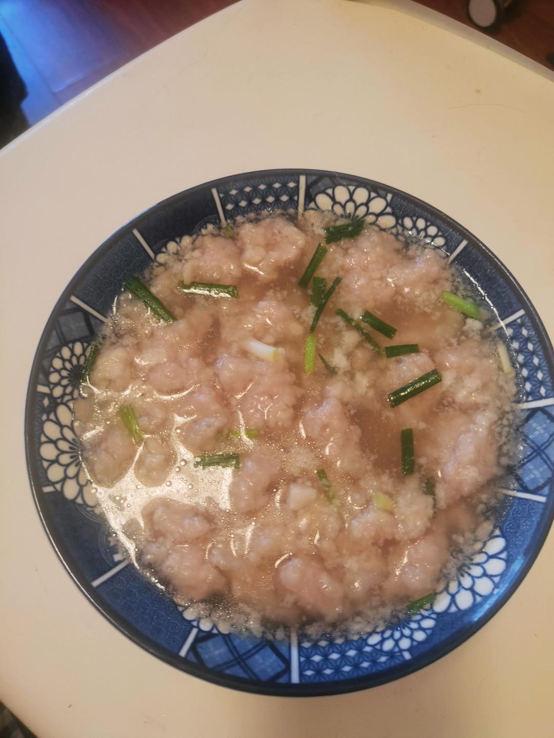 温州瘦肉丸，自制无添加剂快手做的猪肉羹