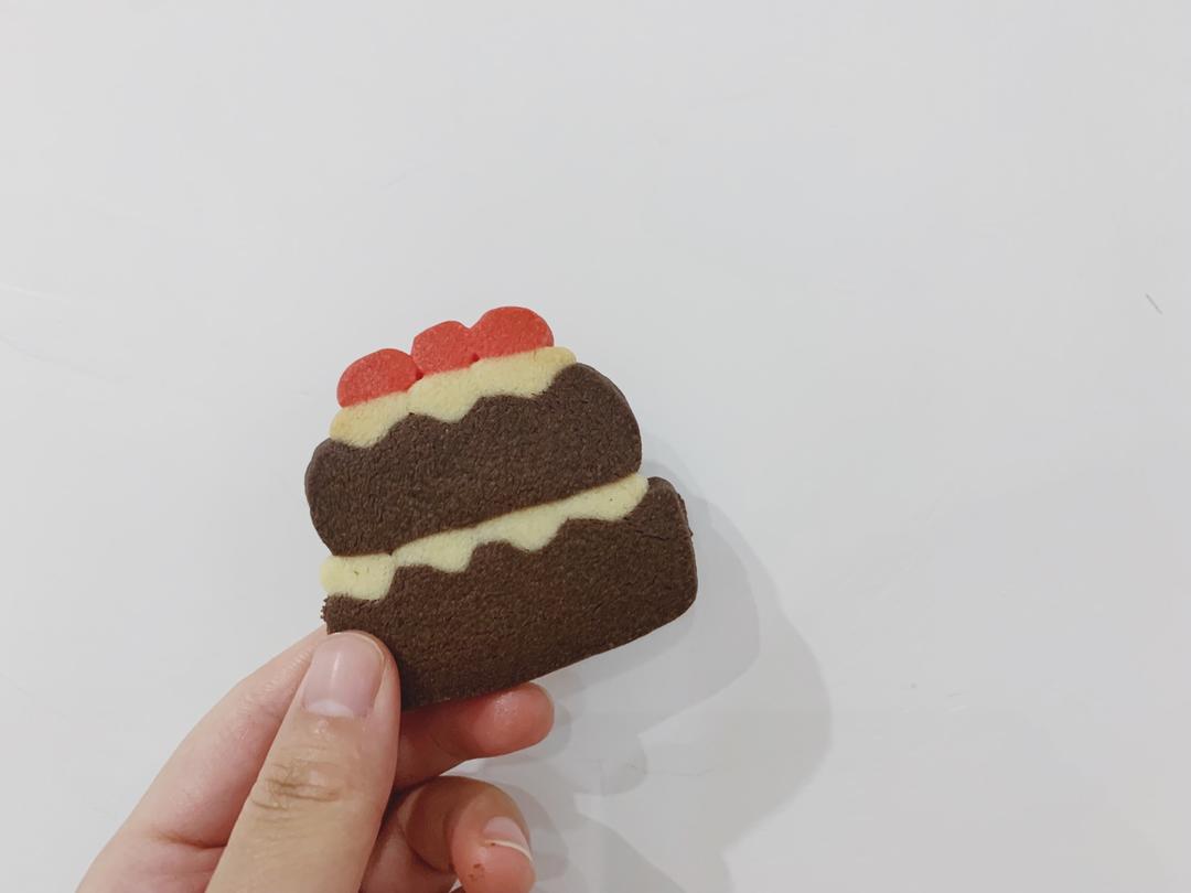 新手小白的双层蛋糕饼干～～🎂生日送礼超有面👍的做法
