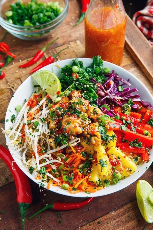 Thai Sweet Chili Chicken Buddha Bowls