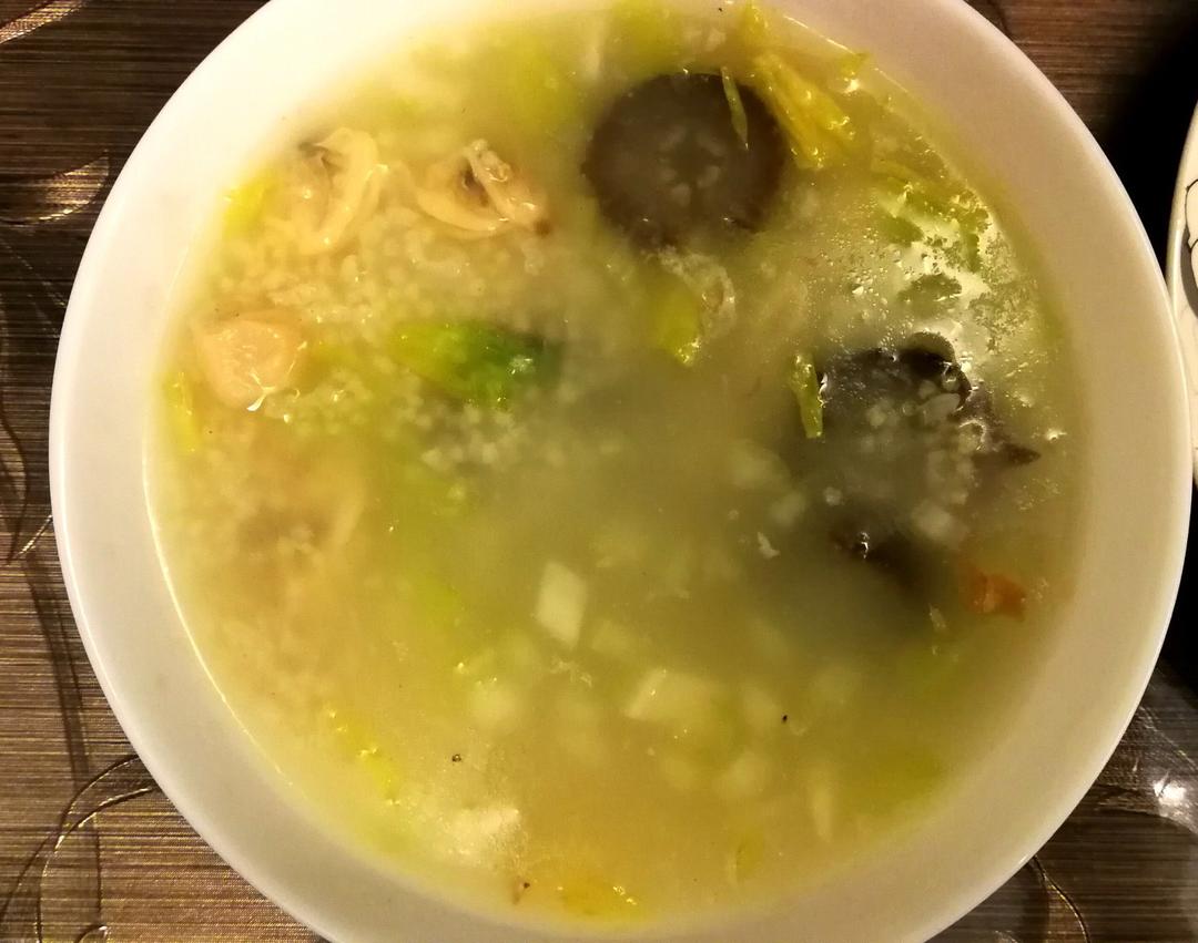 海参虾仁干贝粥