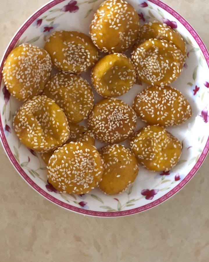 南瓜糯米粉空心麻球