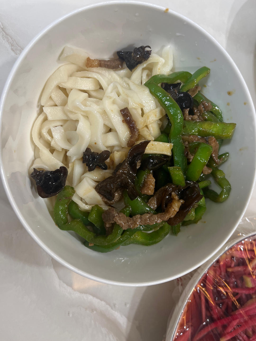 青椒肉丝面