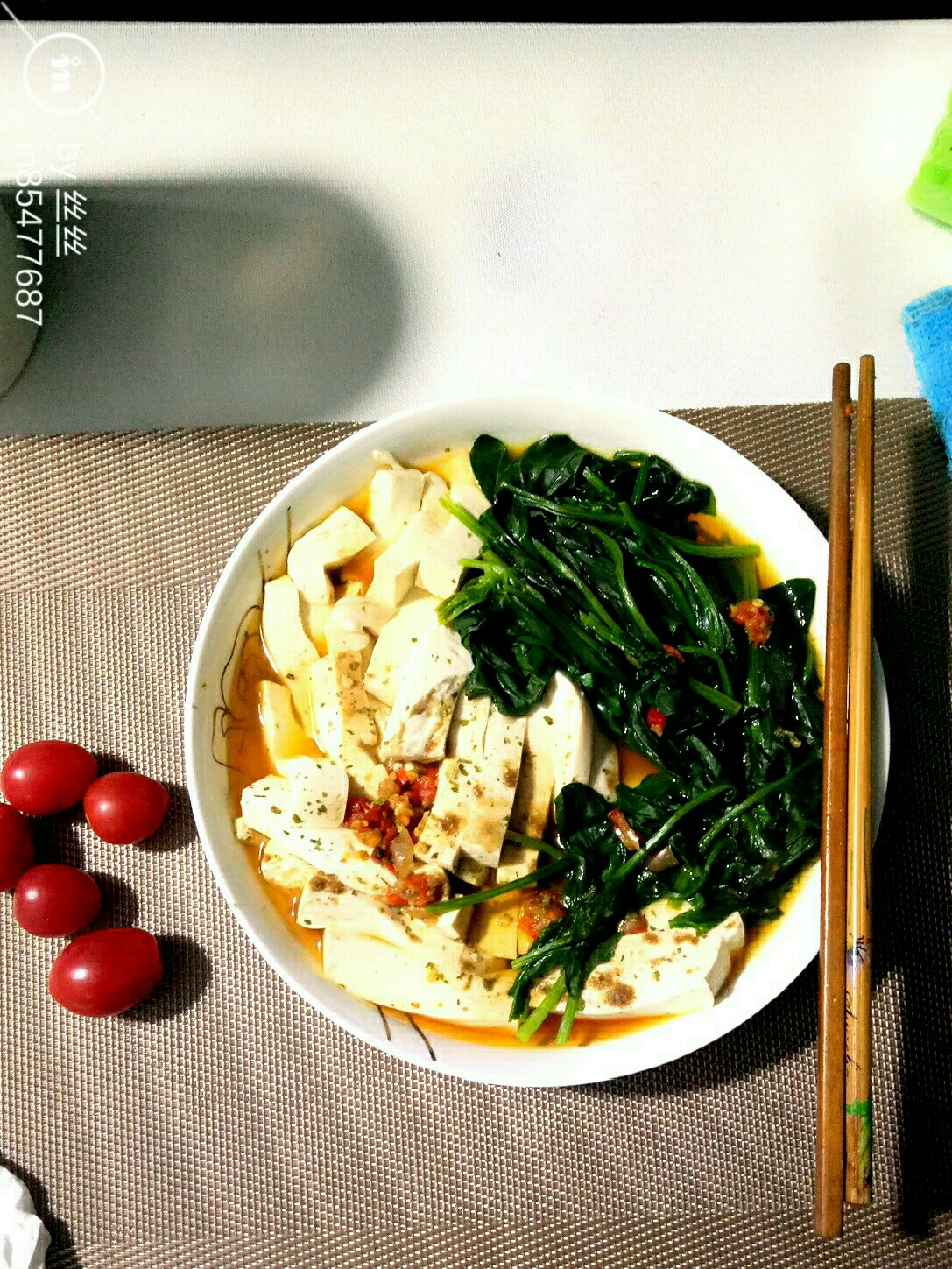 减脂晚餐-菠菜蒸豆腐的做法