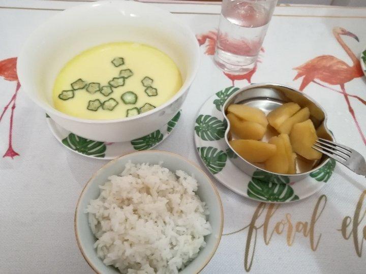 秋葵鸡蛋羹