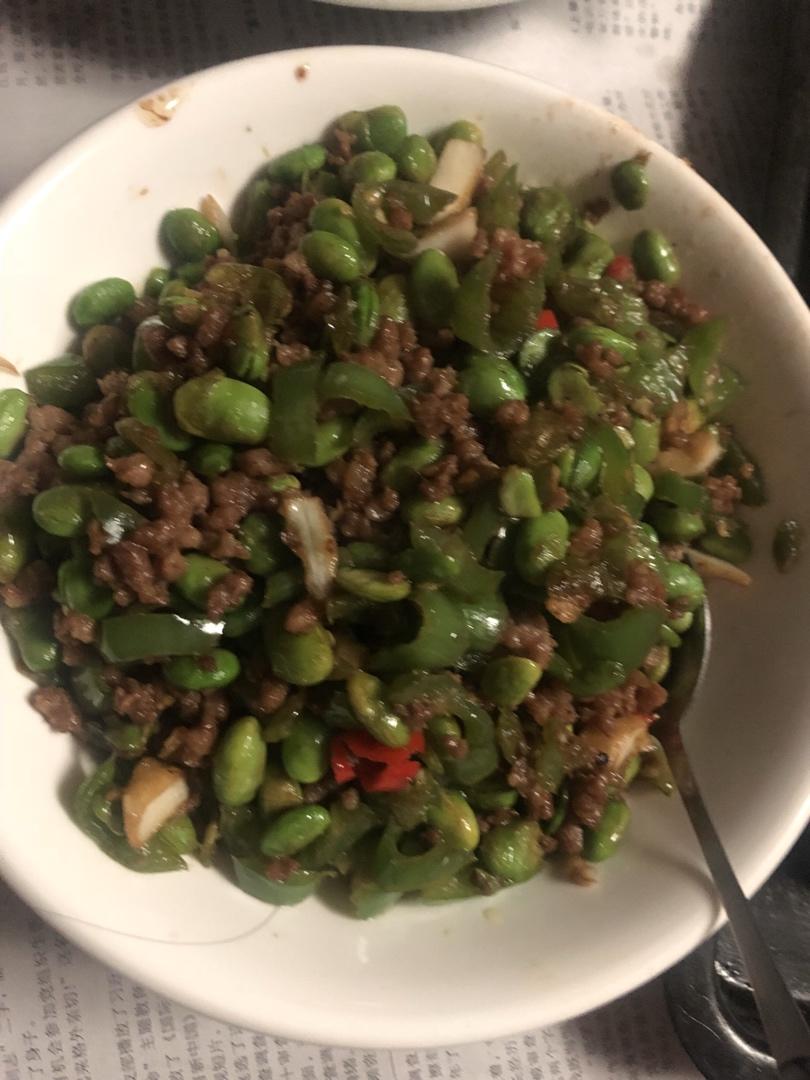 下饭菜 肉末毛豆
