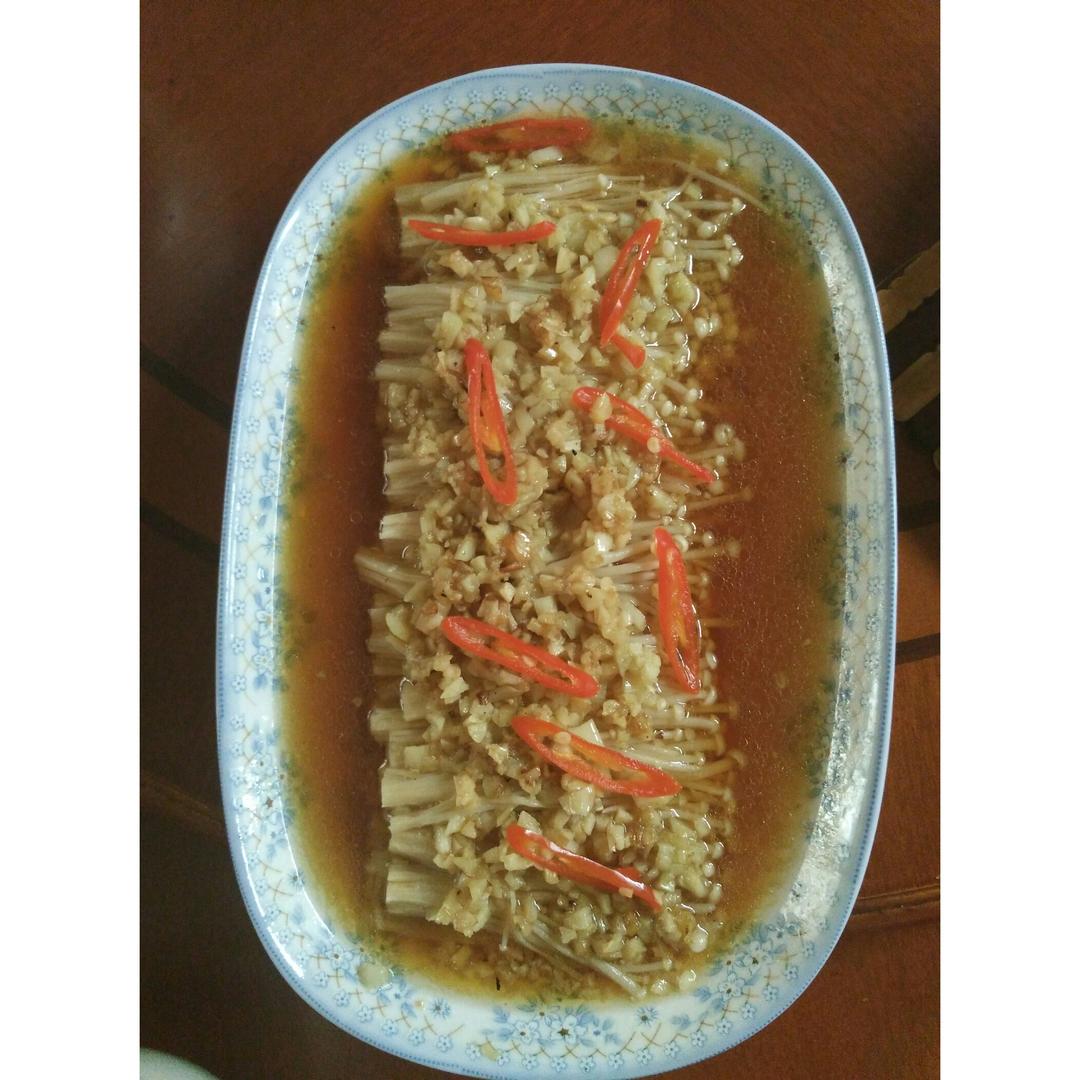 蒜蓉蒸金针菇