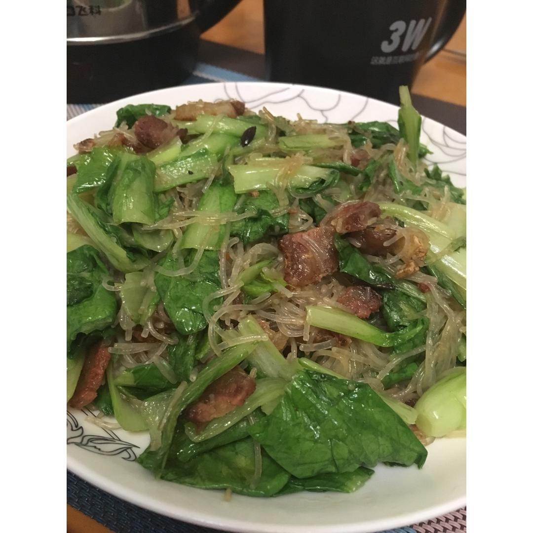 肉末粉丝小白菜